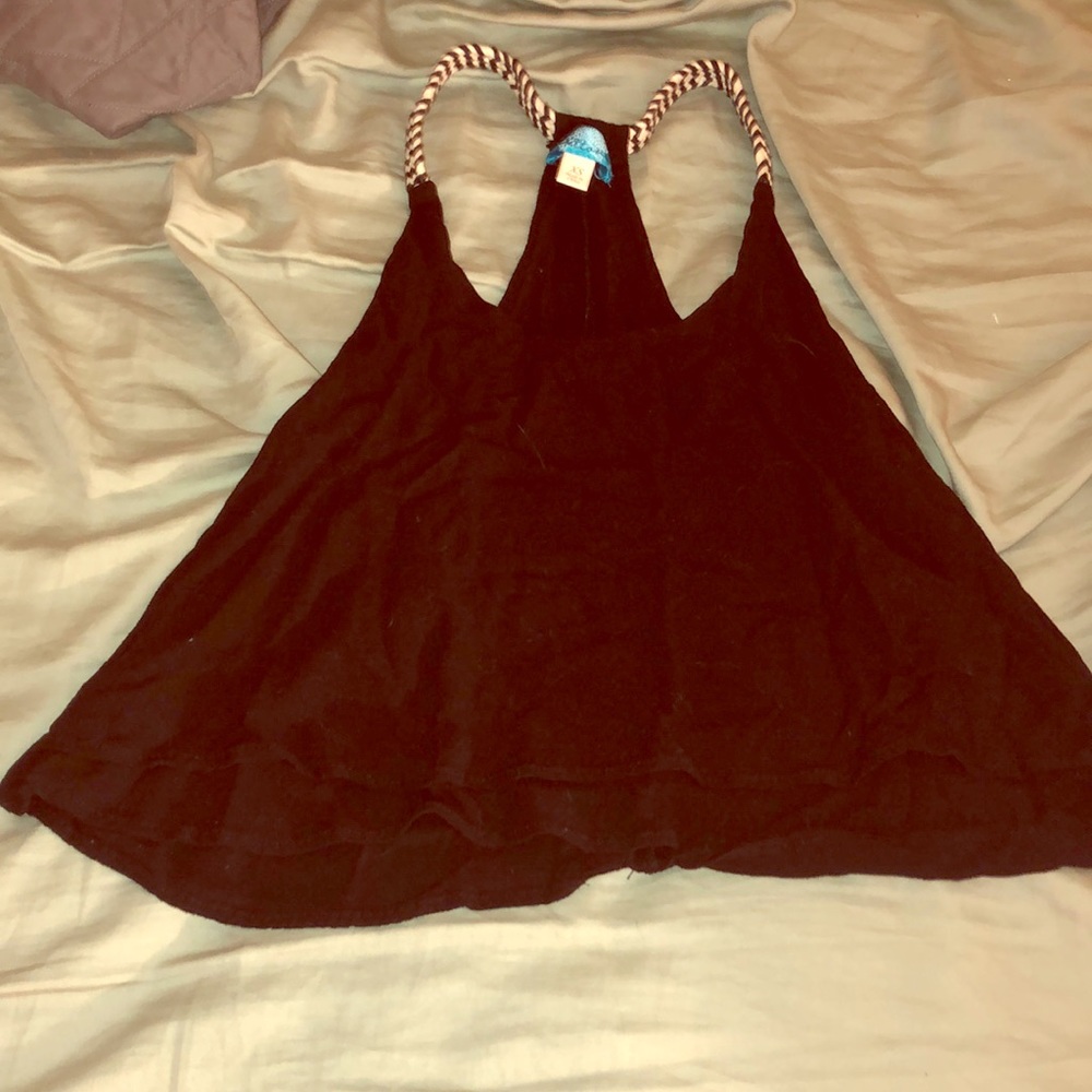 Black flowy tank